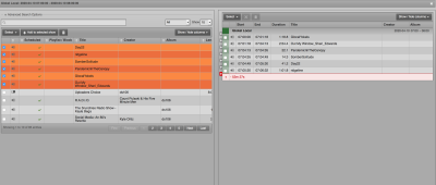 screenshot of audio tracks being added